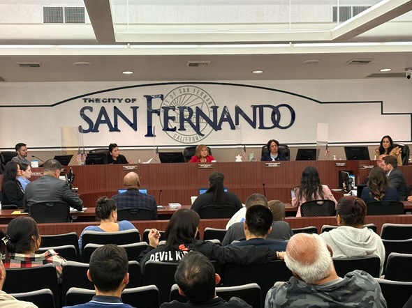 San Fernando city hall meeting.