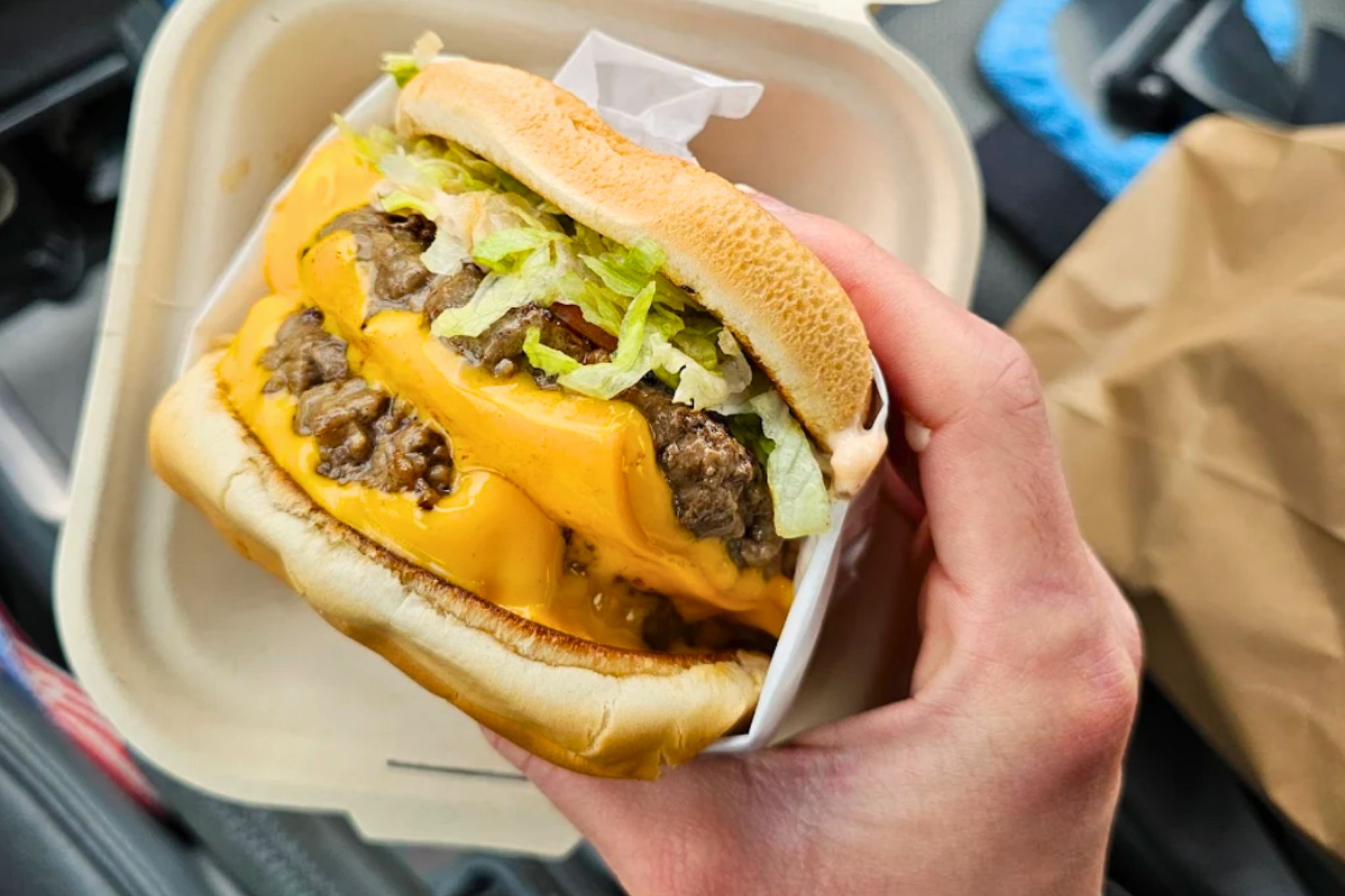 Double cheeseburger.